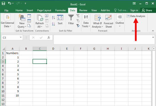 Descriptive Statistics in Excel - Figure 2