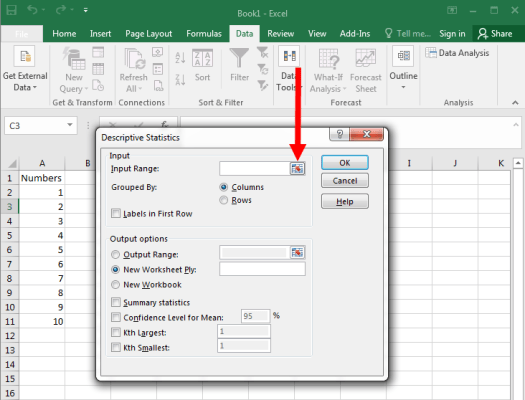 Descriptive Statistics in Excel - Figure 4
