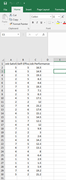 Correlation in Excel 1