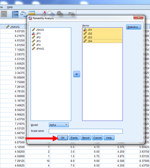 Cronbach Alpha in SPSS 7