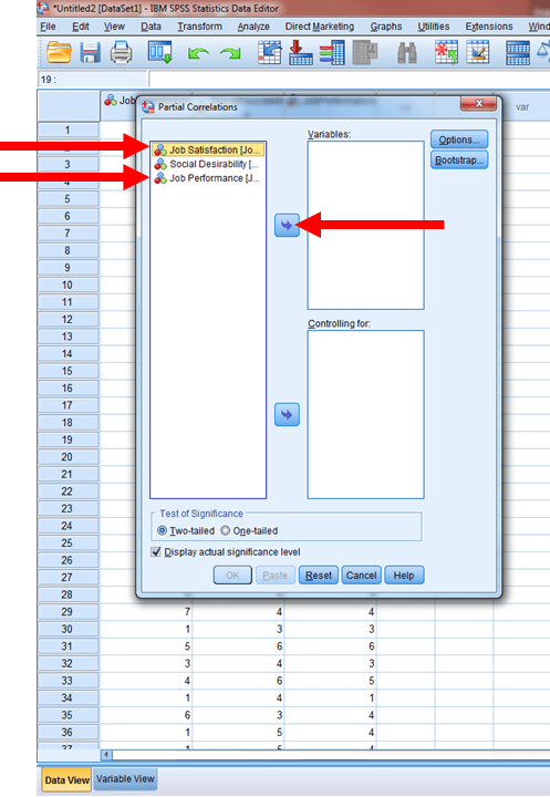 Partial Correlation in SPSS 5