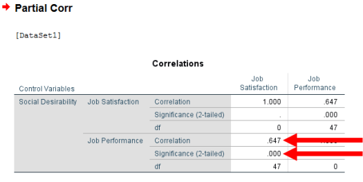 Partial Correlation in SPSS 8