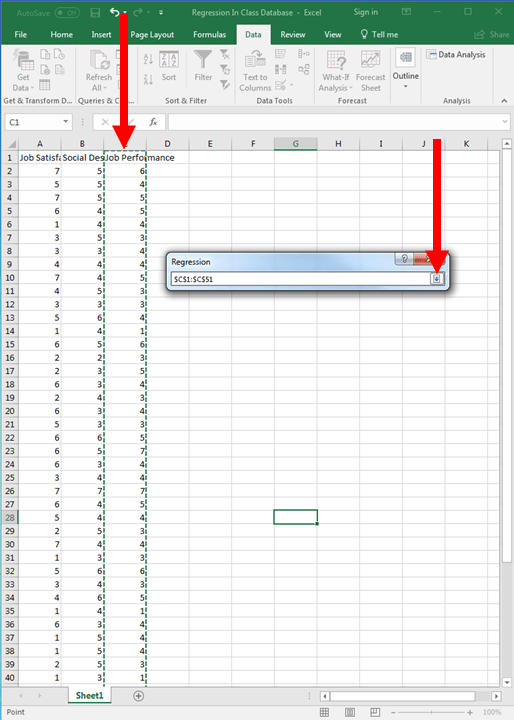 Regression in Excel 6