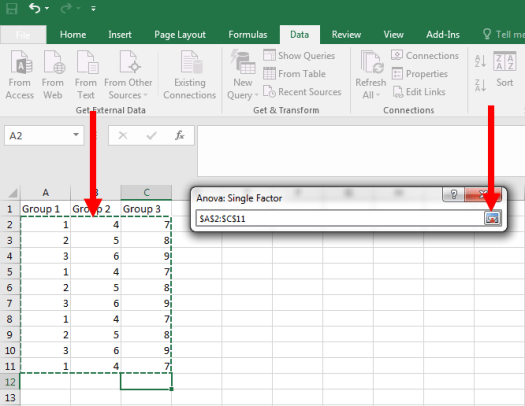 ANOVA in Excel 5