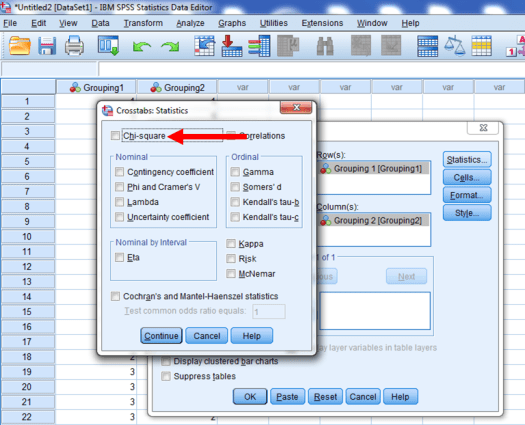Chi-Square in SPSS 10