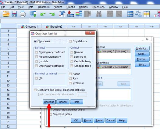 Chi-Square in SPSS 11