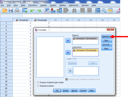 Chi-Square in SPSS 9