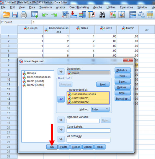 Dummy-Coded Regression in SPSS 23