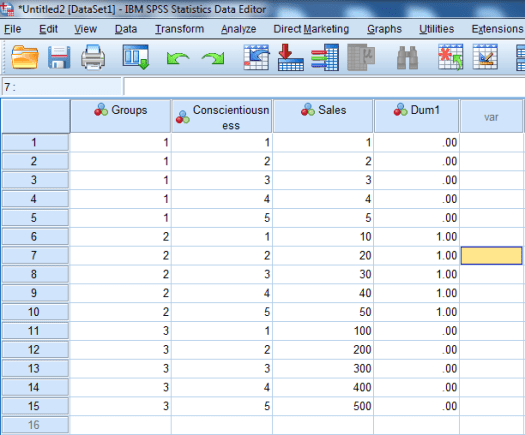 Dummy-Coded Regression in SPSS 9