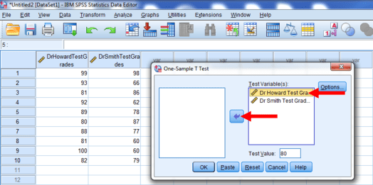 One-Sample T-Test in SPSS 9