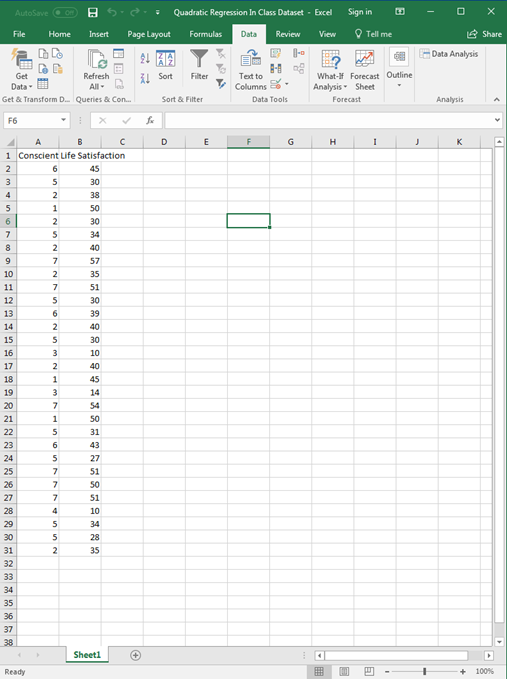 Quadratic Regression in Excel – Dr. Matt C. Howard