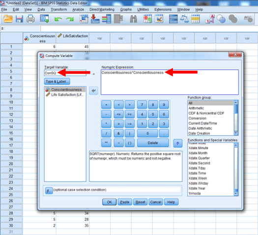 Quadratic Regression in SPSS 5