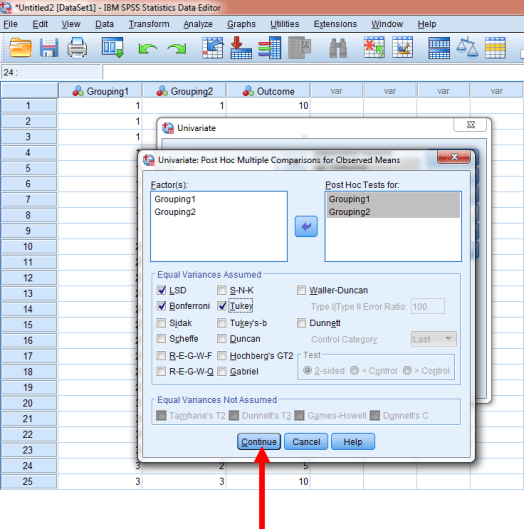 Two-Way ANOVA in SPSS 9