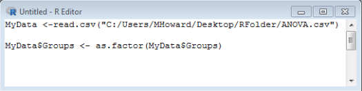 One-Way ANOVA in R 1d