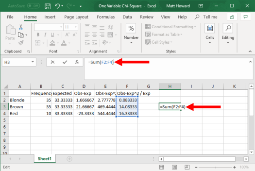 one variable chi square in excel - picture 10