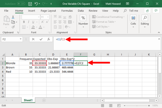 one variable chi square in excel - picture 8