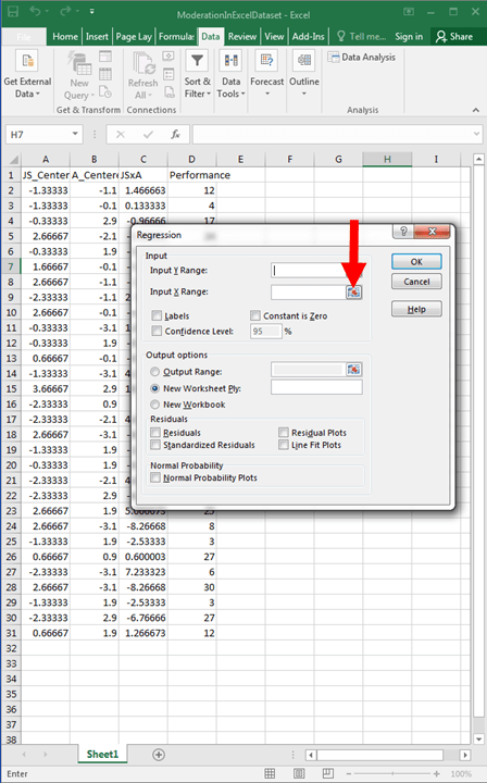 Moderation with Regression in Excel 21b