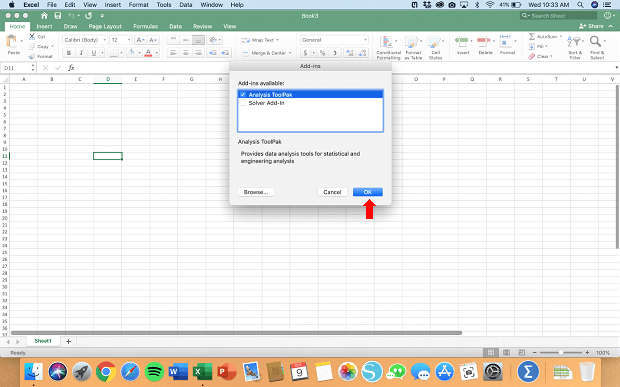 Activating Data Analysis for Mac - Step 4