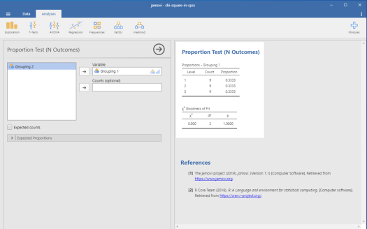 Chi-Square in Jamovi 6