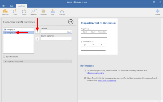 Chi-Square in Jamovi 8