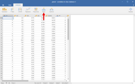 Cronbach's Alpha in Jamovi 2