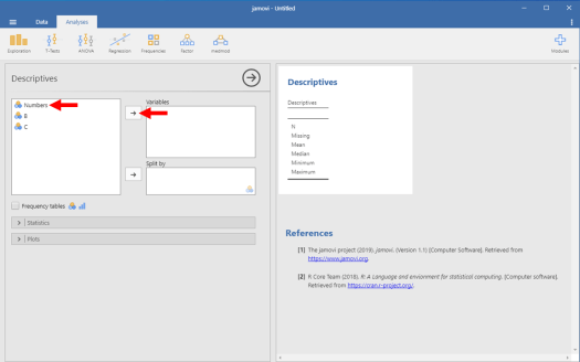 Descriptive Statistics in Jamovi 5
