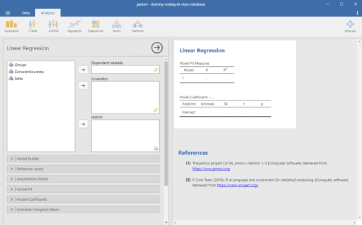 Dummy-Coded Regression in Jamovi 4
