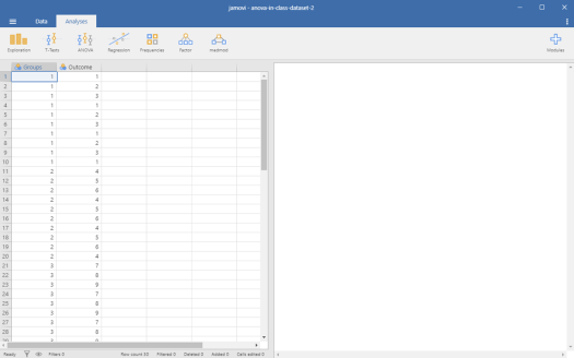 One-Way ANOVA in Jamovi 1