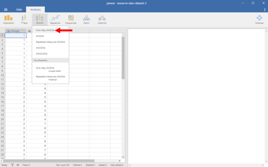 One-Way ANOVA in Jamovi 3