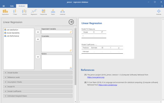 Regression in Jamovi 4