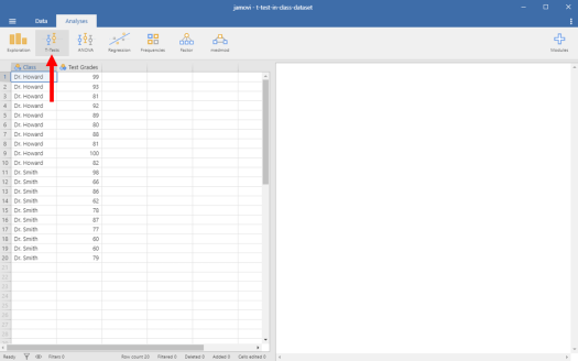 Two-Sample T-Test in Jamovi 2