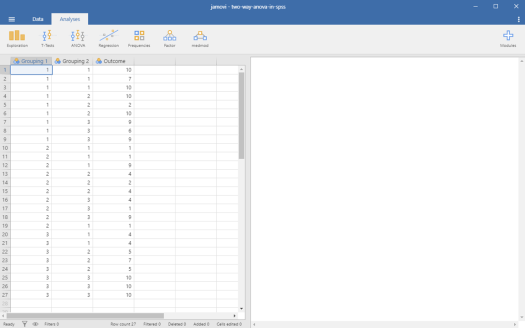 Two-Way ANOVA in Jamovi 1