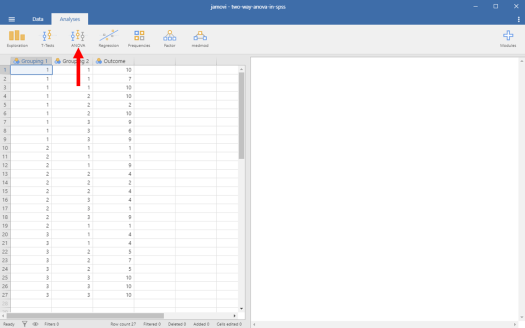 Two-Way ANOVA in Jamovi 2