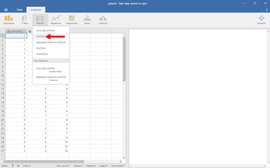 Two-Way ANOVA in Jamovi 3